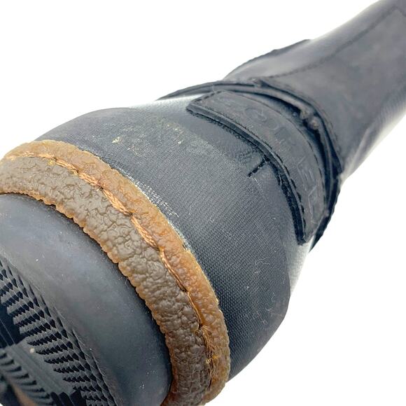 Sorel Joplin Waterproof Lace Up Slick Shine Rain Duck Boot Black Brown 7.5 - Picture 13 of 13